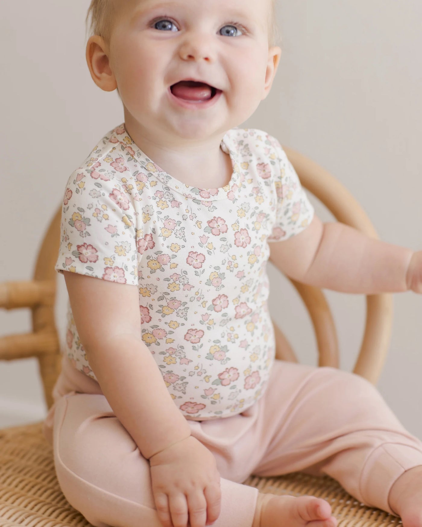 Bamboo Short Sleeve Bodysuit - Bloom