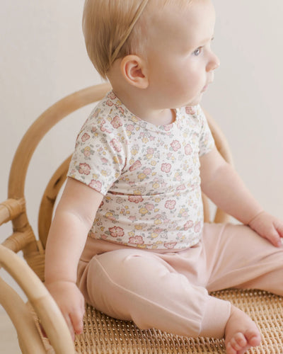 Bamboo Short Sleeve Bodysuit - Bloom