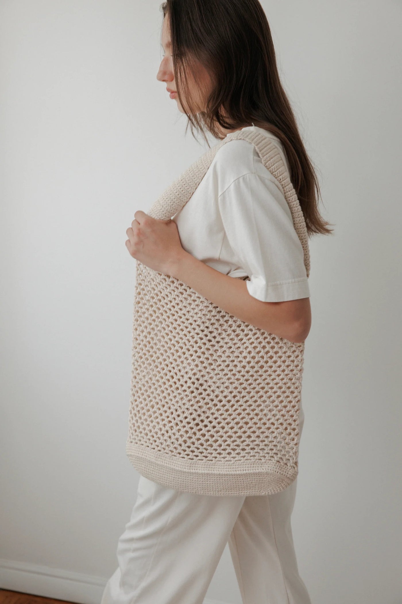 Crochet Tote - Bone