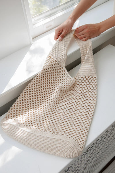 Crochet Tote - Bone