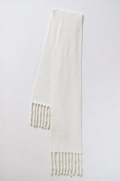 Cream Fringe Scarf