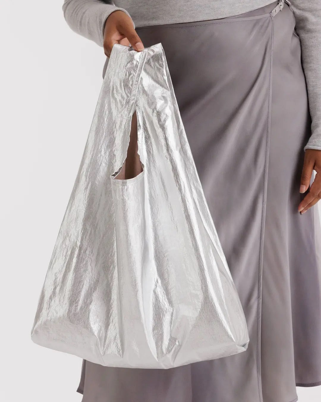 Standard Baggu - Chrome Metallic