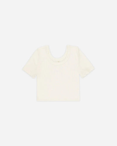 Pointelle Tee - Ivory