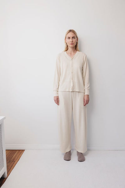Wool Wide Leg - Natural
