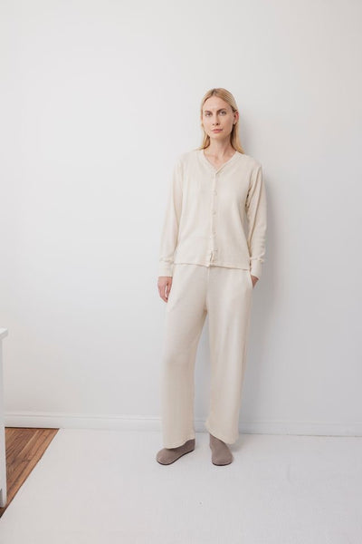 Wool Wide Leg - Natural