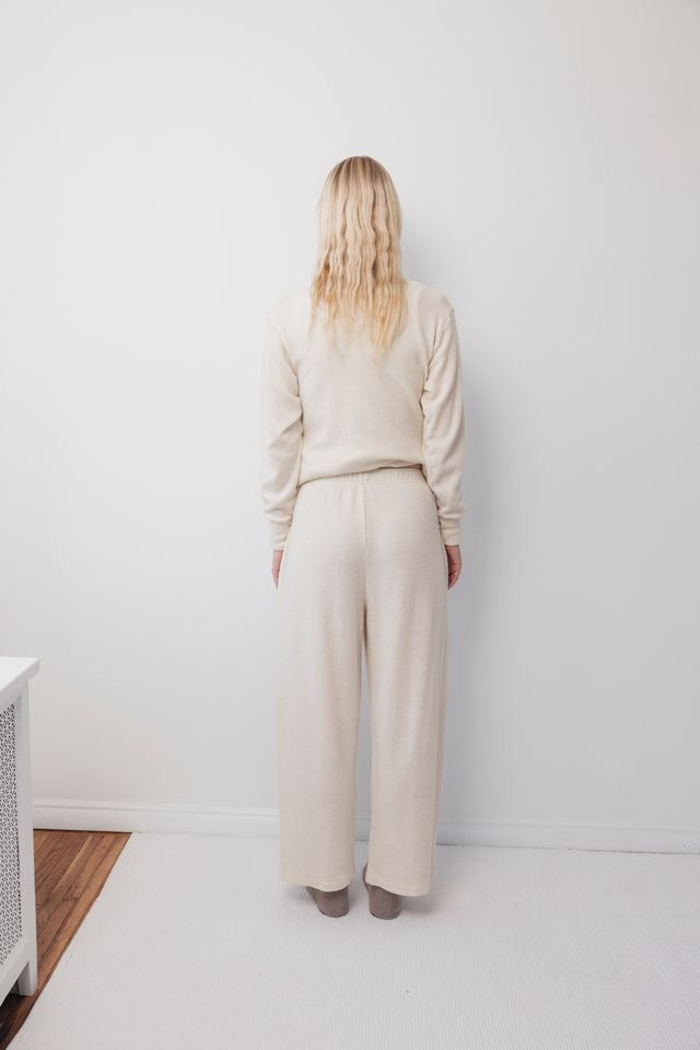 Wool Wide Leg - Natural
