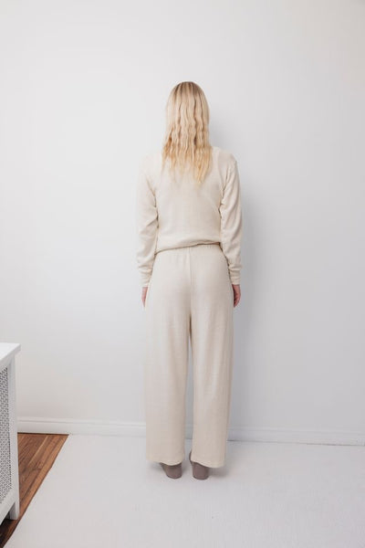 Wool Wide Leg - Natural