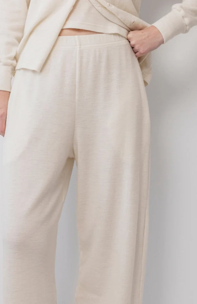 Wool Wide Leg - Natural