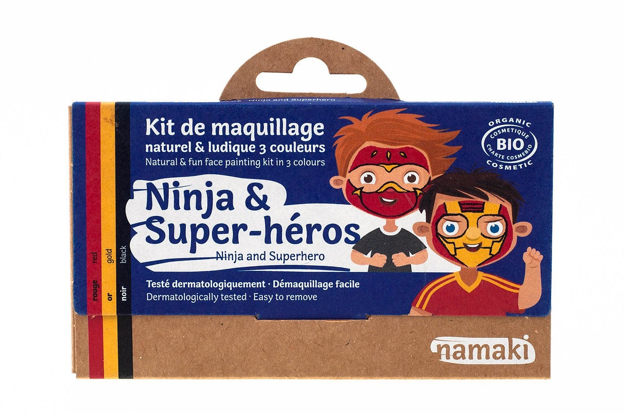 Kit de maquillage 3 couleurs Ninja et Super-héros