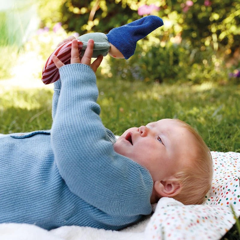 Organic Terry Baby Rattle - Clown