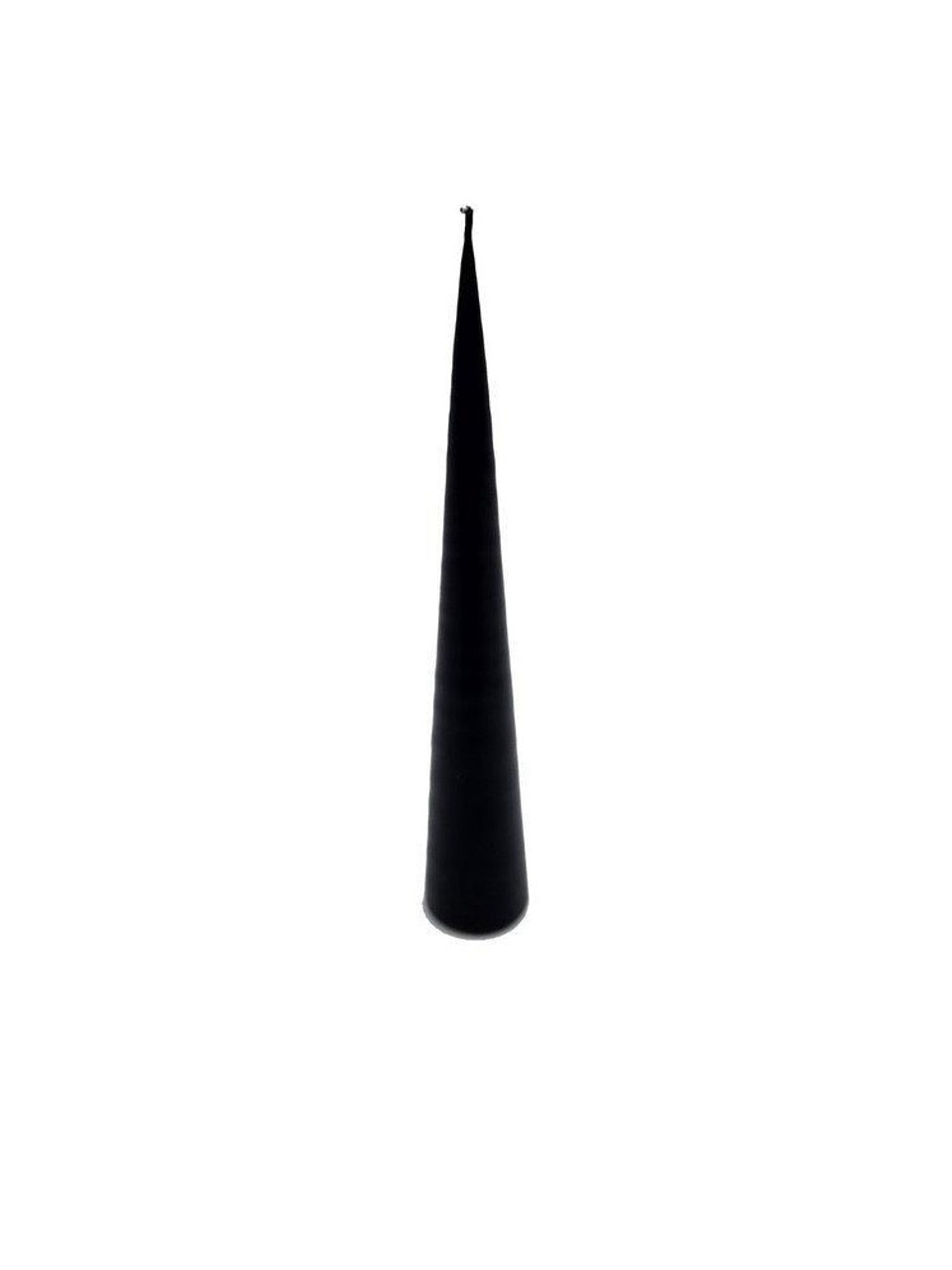 Velvet Matte Black Cone Candle - 37cm