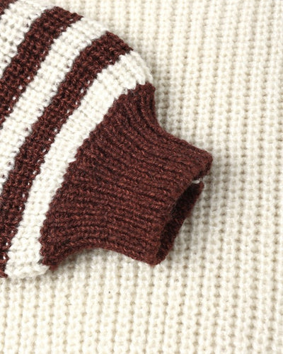 Aspen Sweater - Burgundy Stripe