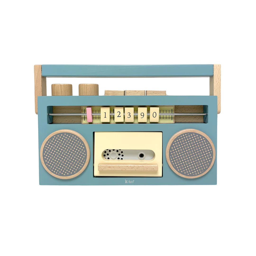 Wooden Tape Recorder - Blue