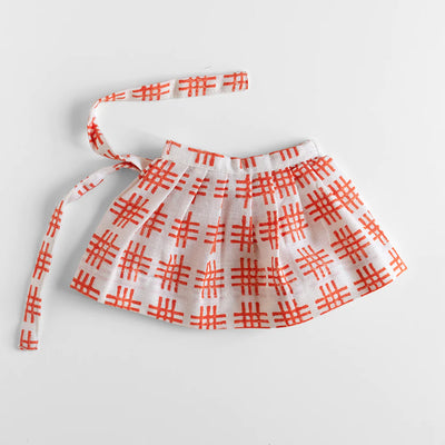 Block Printed Gauzy Tie Skirt