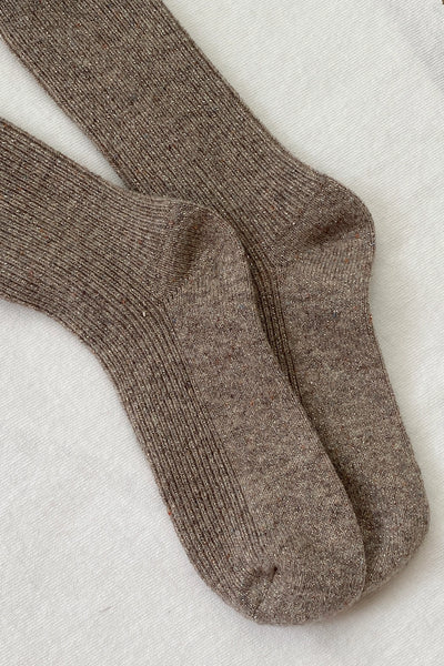 Winter Sparkle Socks - Nutmeg