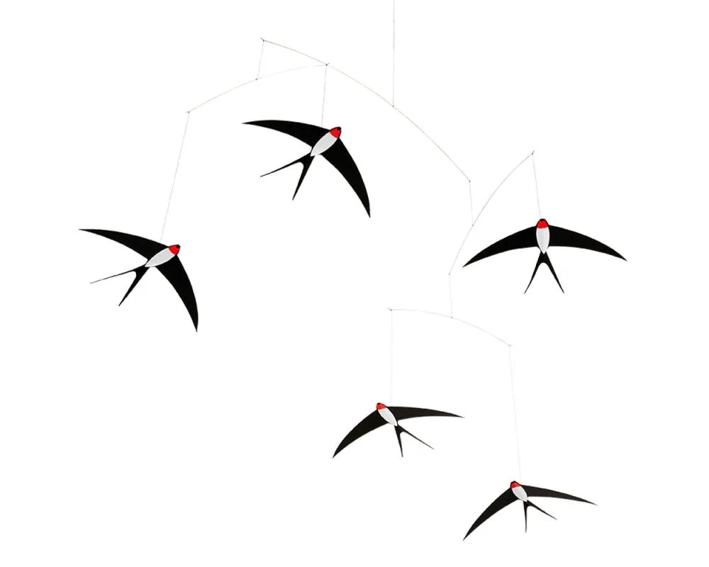 Five Flying Swallows Mobile