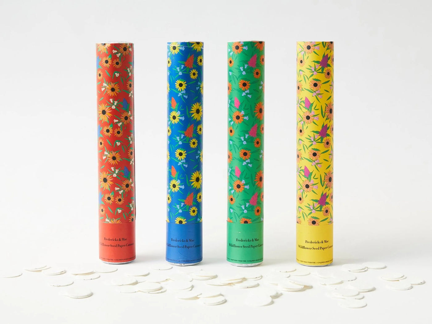Red Wildflower Seed Paper Cannons