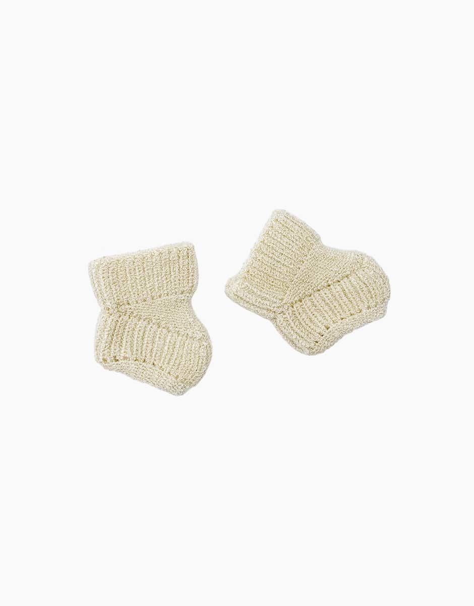 Simon Knit Slippers in Cream