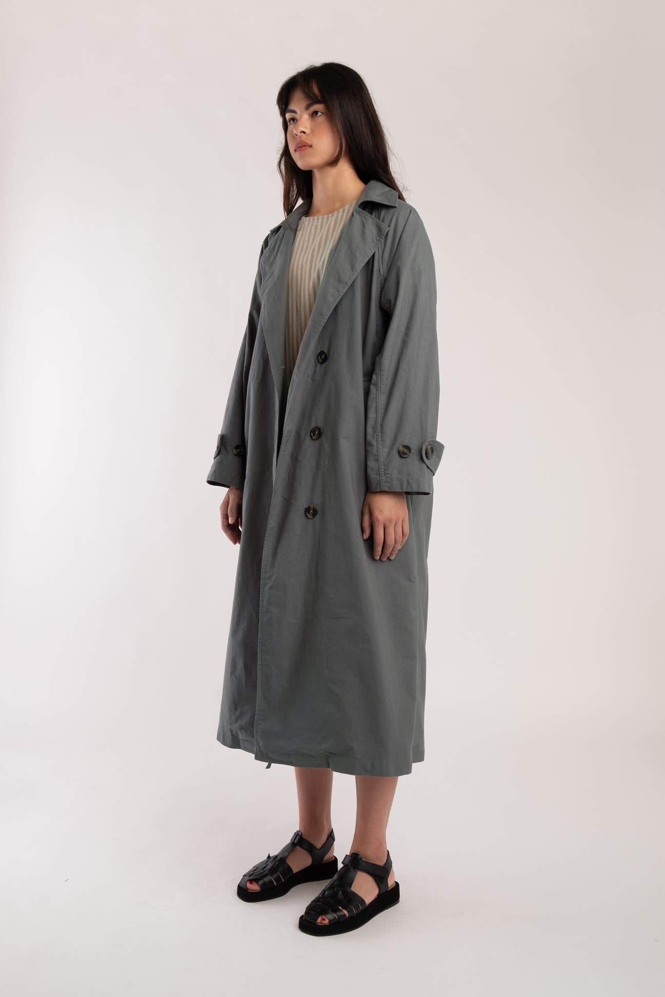 Seamed Trench - Mineral Green