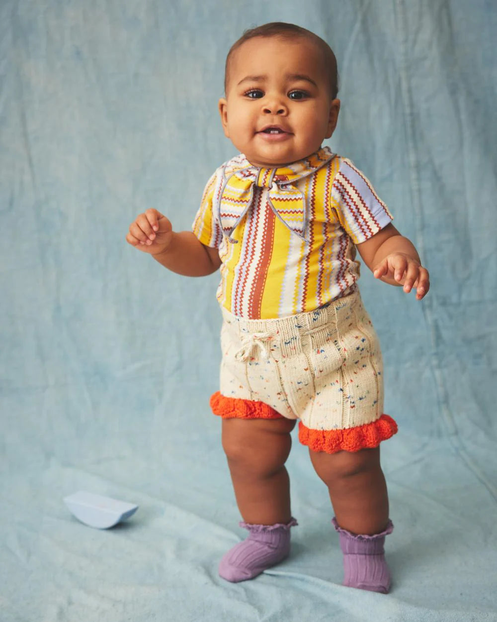 ボトムス Misha & Puff Scallop Hem Shorts 12-18m Misha&Puff】Scallop Hem Shorts-714 Marigold 5y