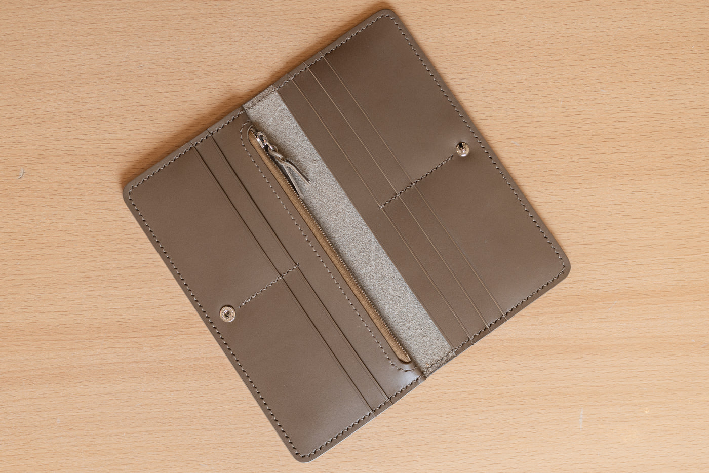 Taupe Long Wallet