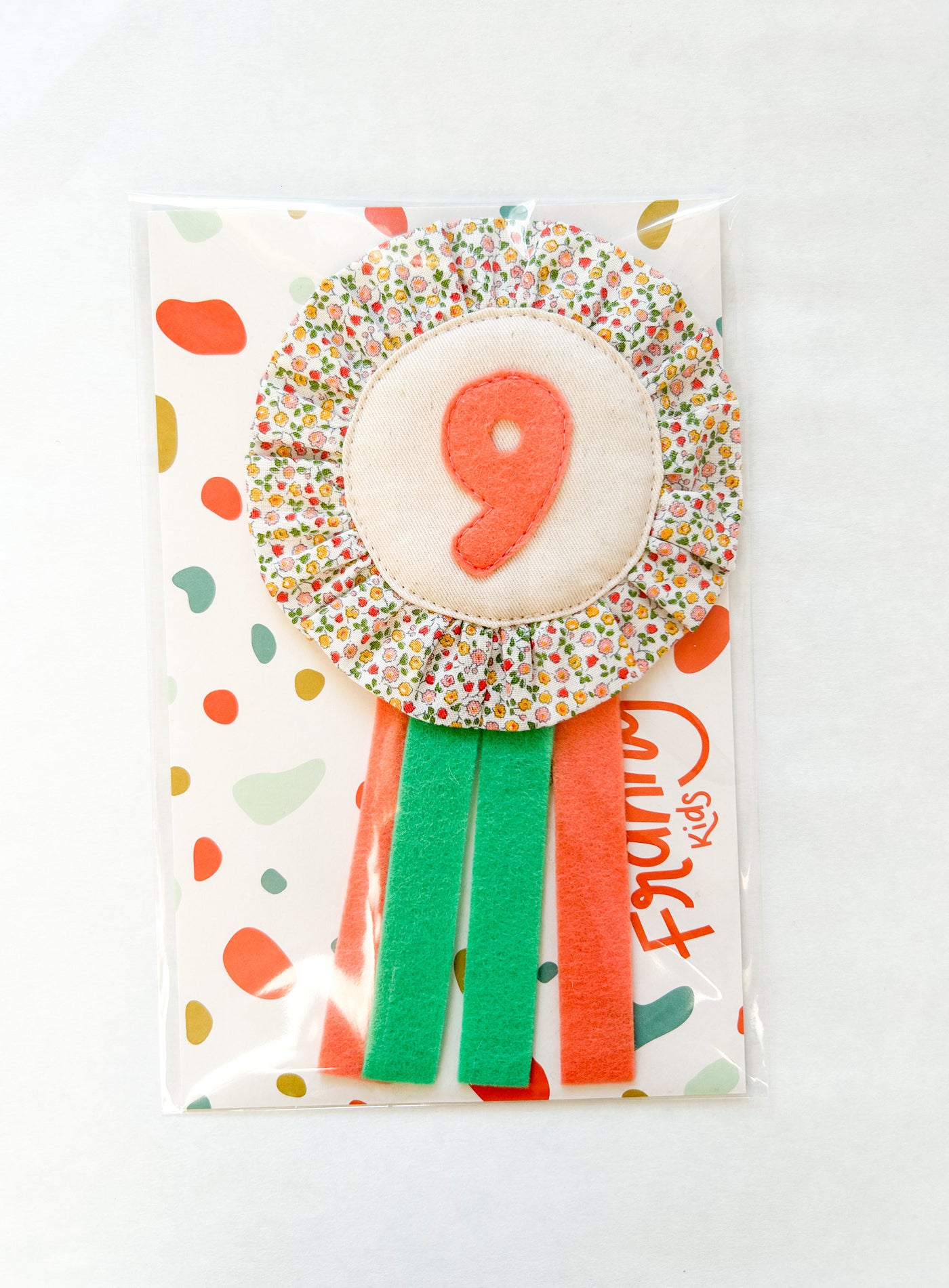 Liberty Print Birthday Badge “9”