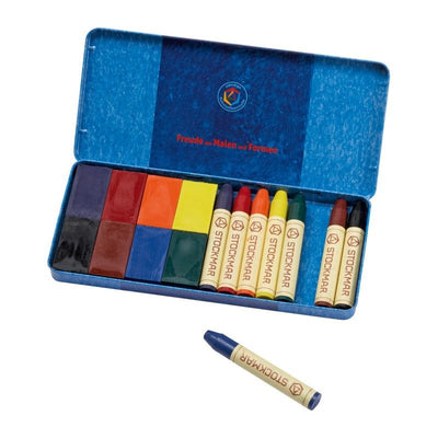 Wax Crayons Combo in Standard Tin Case - 16 Assorted Colours