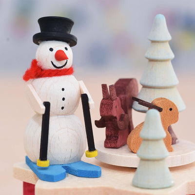 Music Box with Crank - Snowman