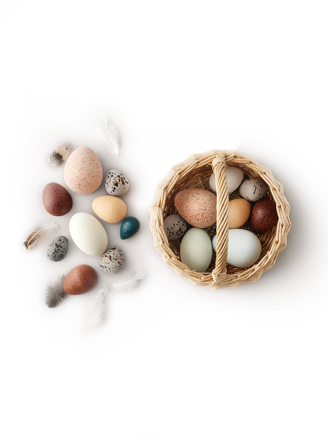 A Dozen Bird Eggs - In A Basket