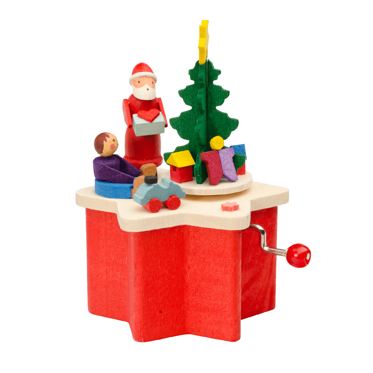 Music Box with Crank - Santa Clause