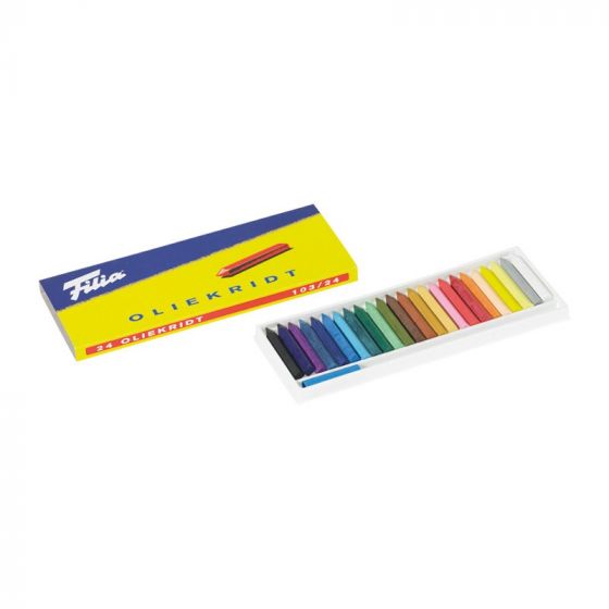 Oil Crayons - 24 Assorted Colours