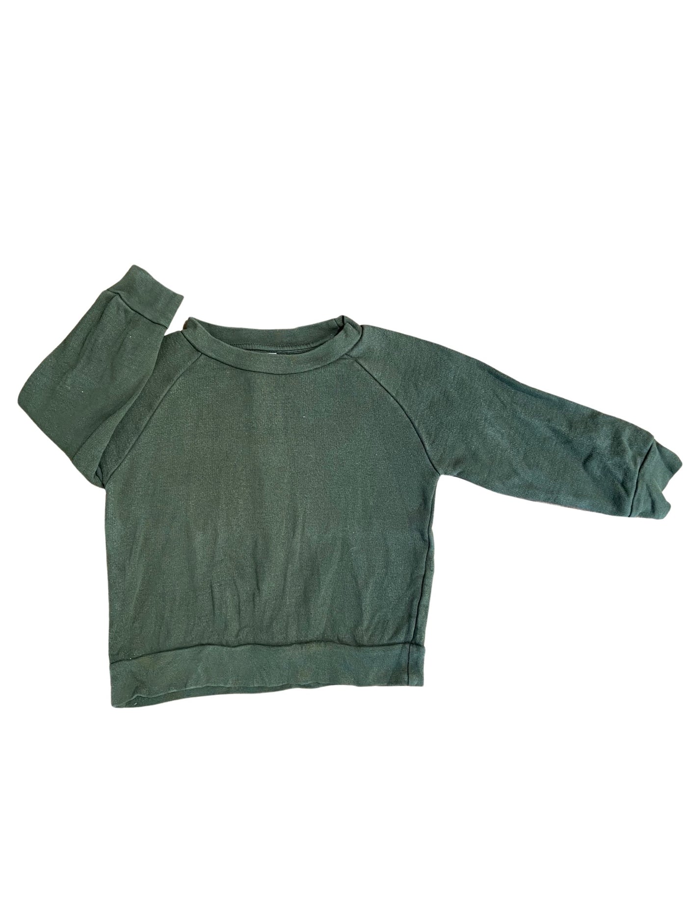 Vintage Green Raglan Sweater - Size 2T