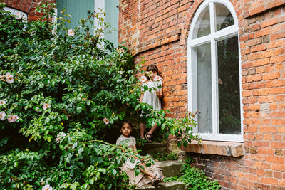 Maya Dress - Organic Pointelle Tiny Floral