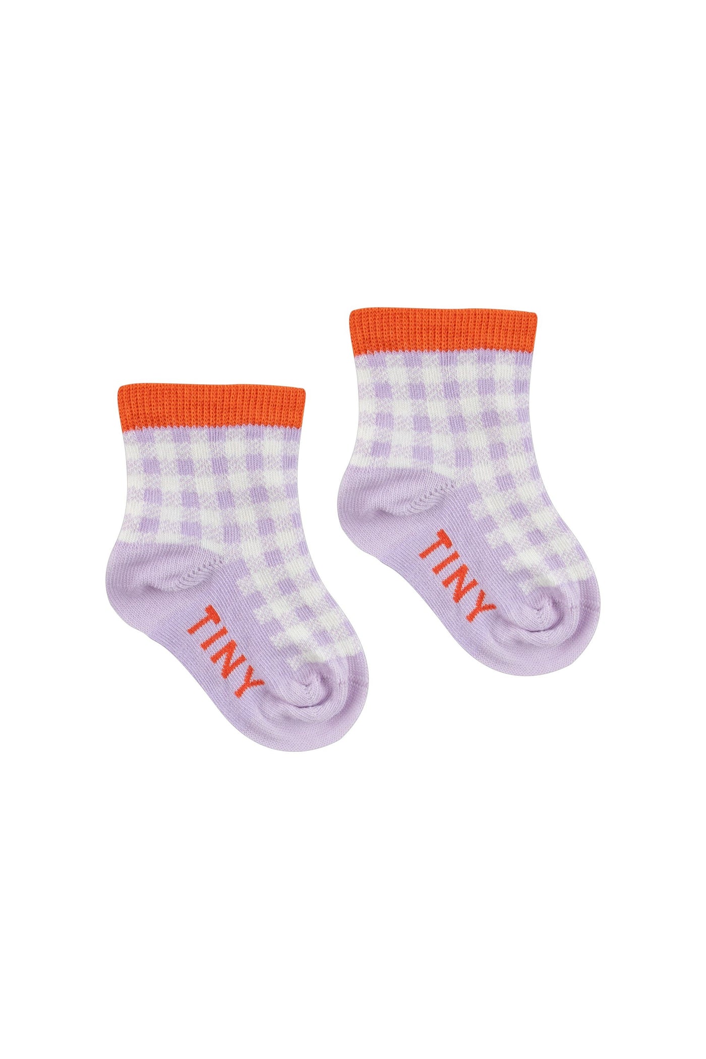 Baby Check Quarter Socks in Pastel Lilac