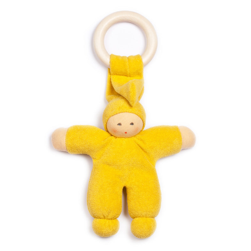 Organic Terry Pimple Baby Teether - Yellow