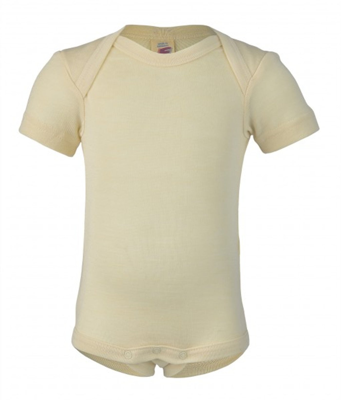 Baby Body Short Sleeve Organic Merino Wool/Silk - Natural