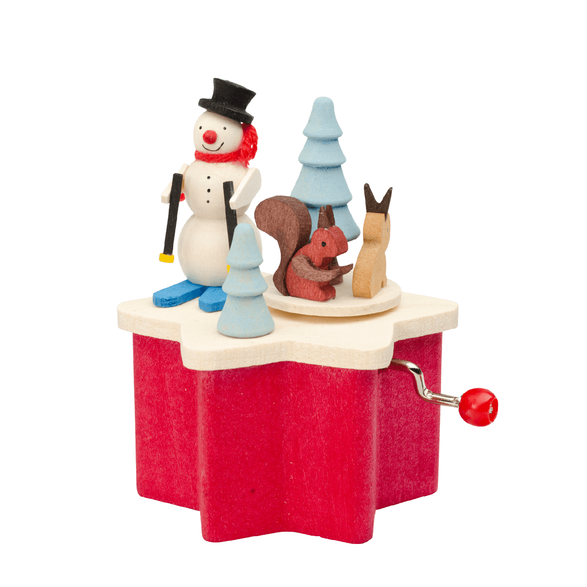 Music Box with Crank - Snowman