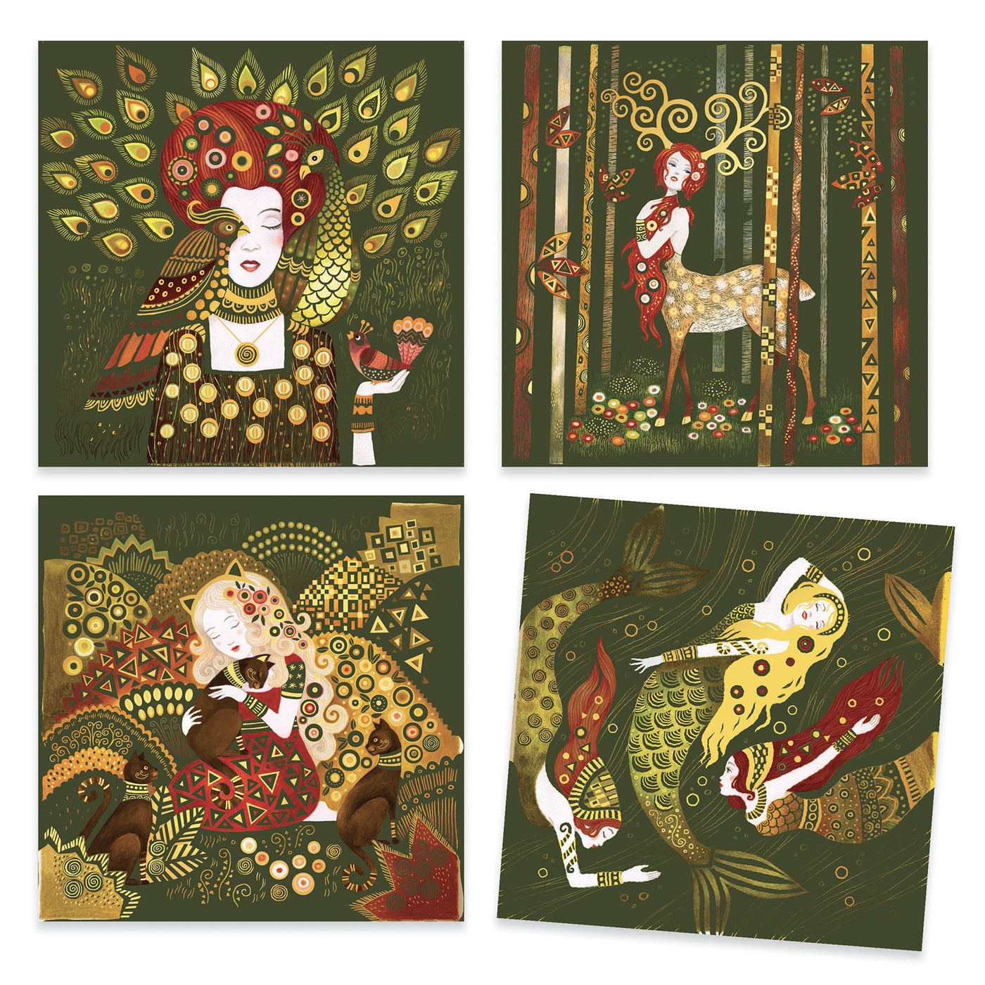 Scratch Cards - Inspired by Golden Goddesses : Klimt