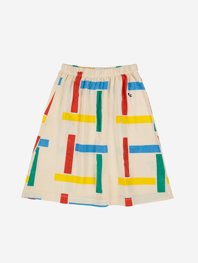 Multicolour Beacons Midi Skirt