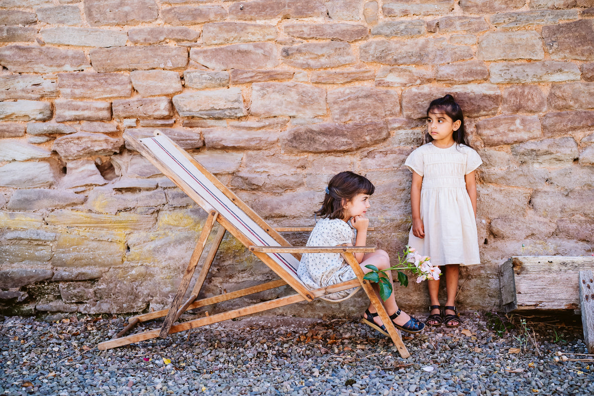 Maya Dress - Organic Pointelle Tiny Floral