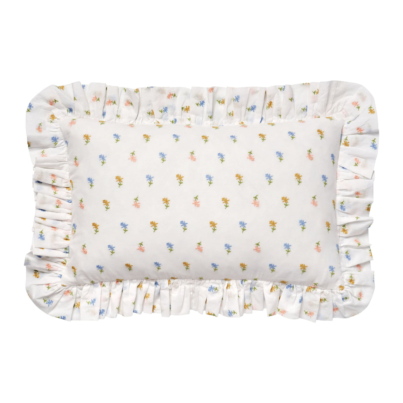 Kimppu Embroidery cushion -White