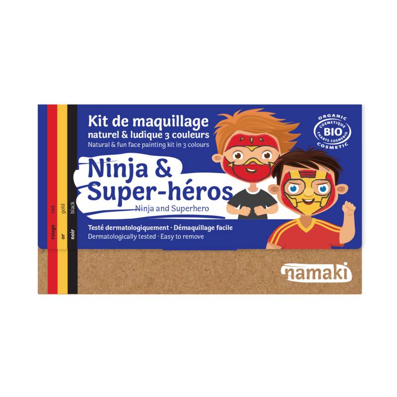 Ninja and Superhero 3 Colour Face Painting Kit