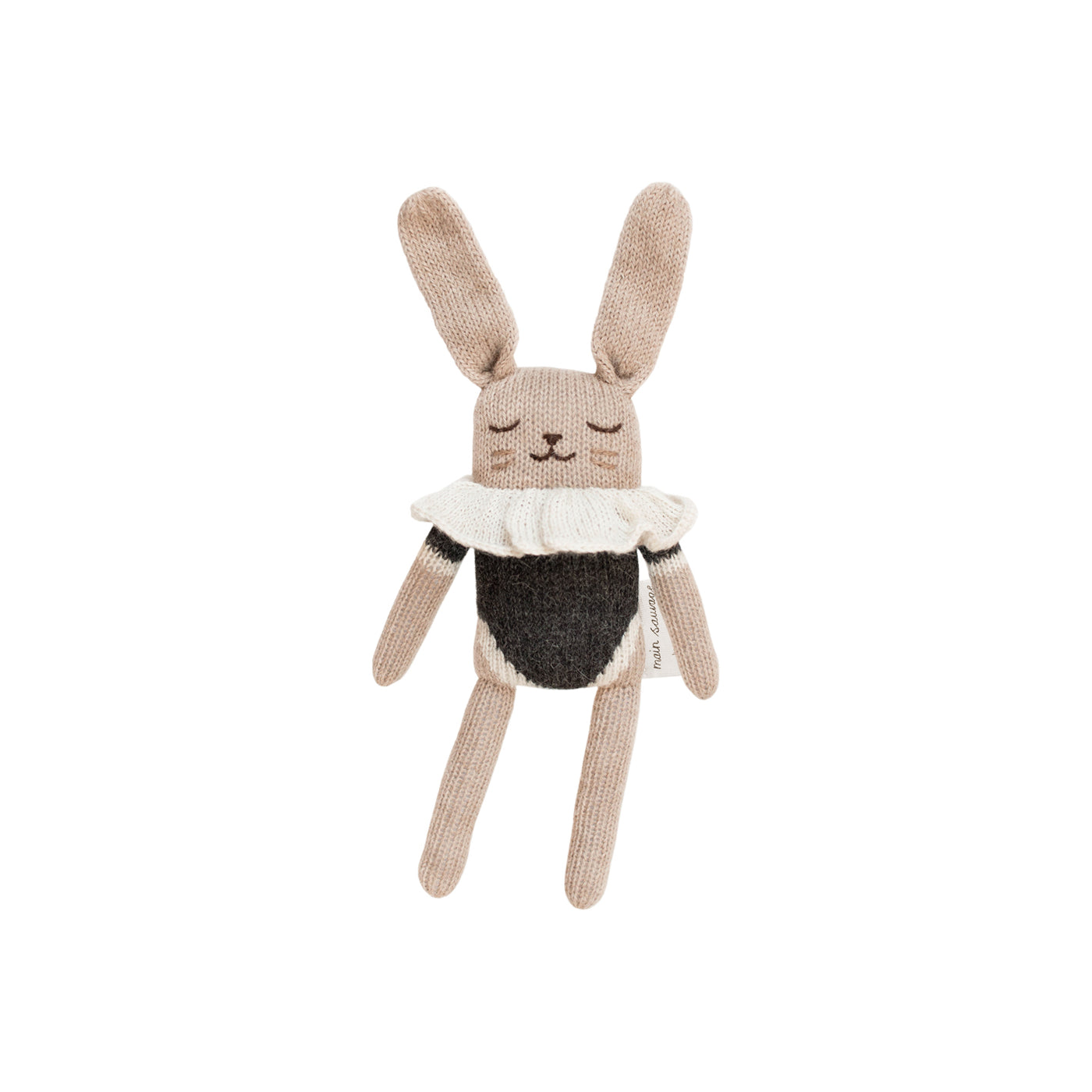 Bunny Knit Toy with Black Bodysuit