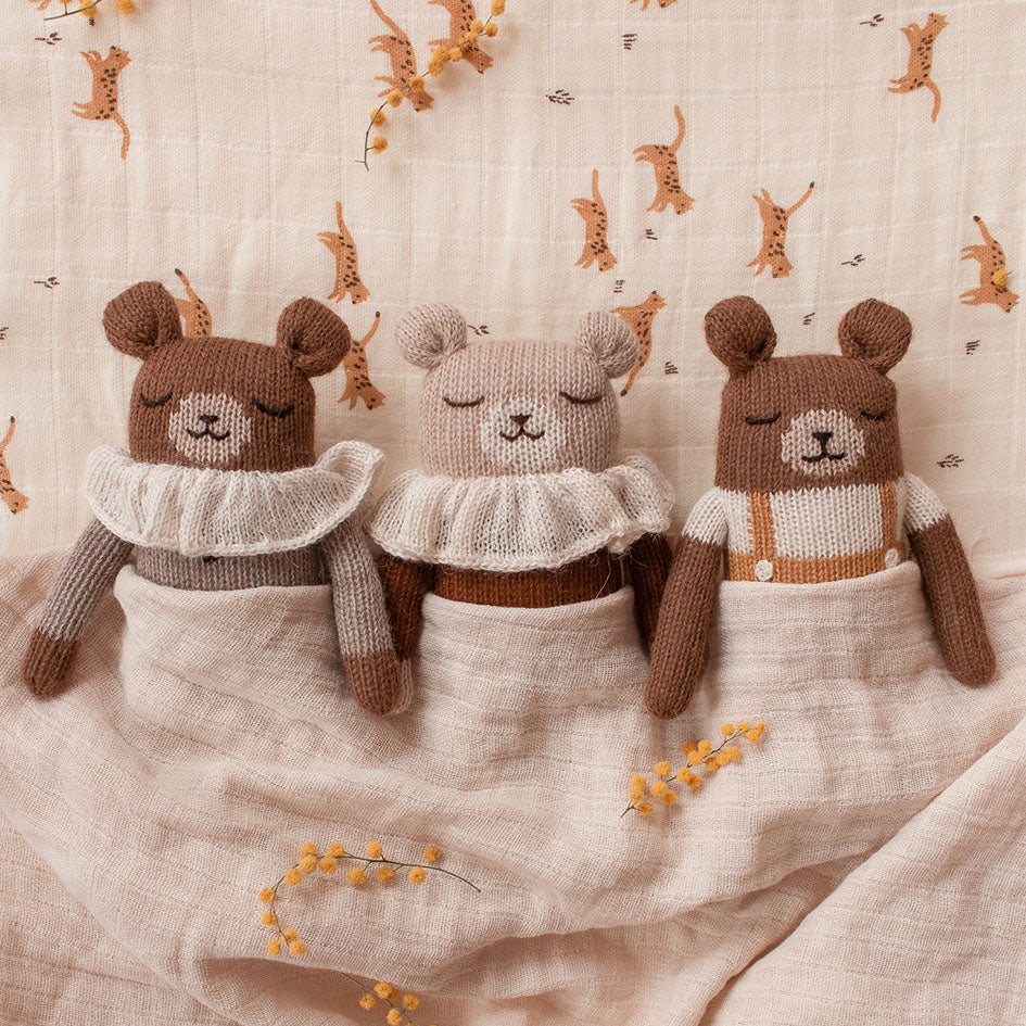 Teddy Knit Toy with Oat Pyjamas
