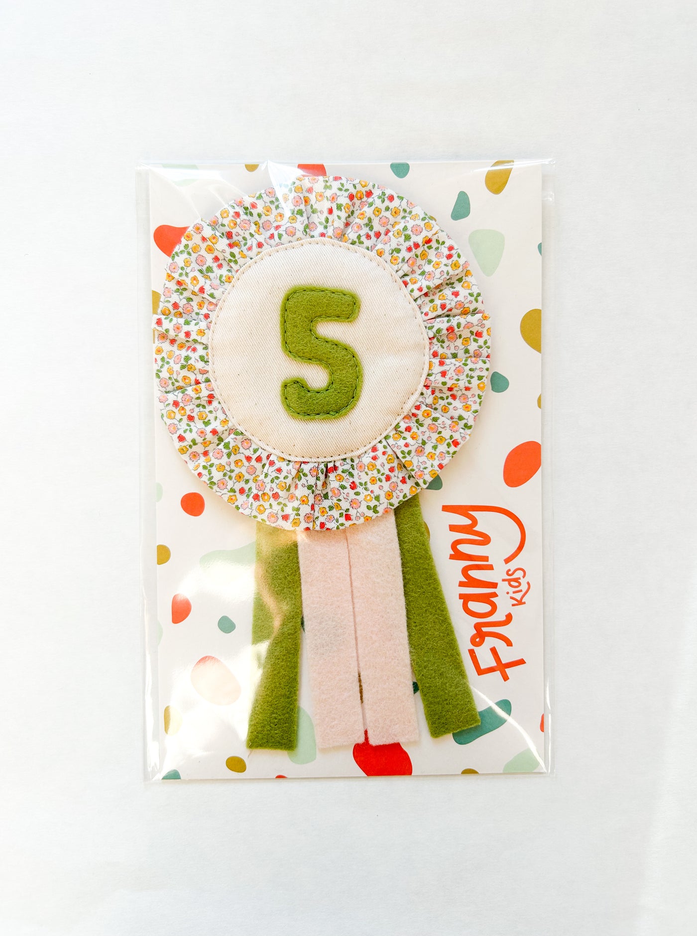 Liberty Print Birthday Badge “5”