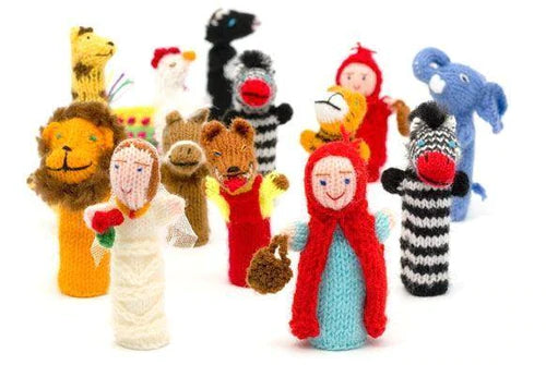 Wool Animal and Figurine Finger Puppets