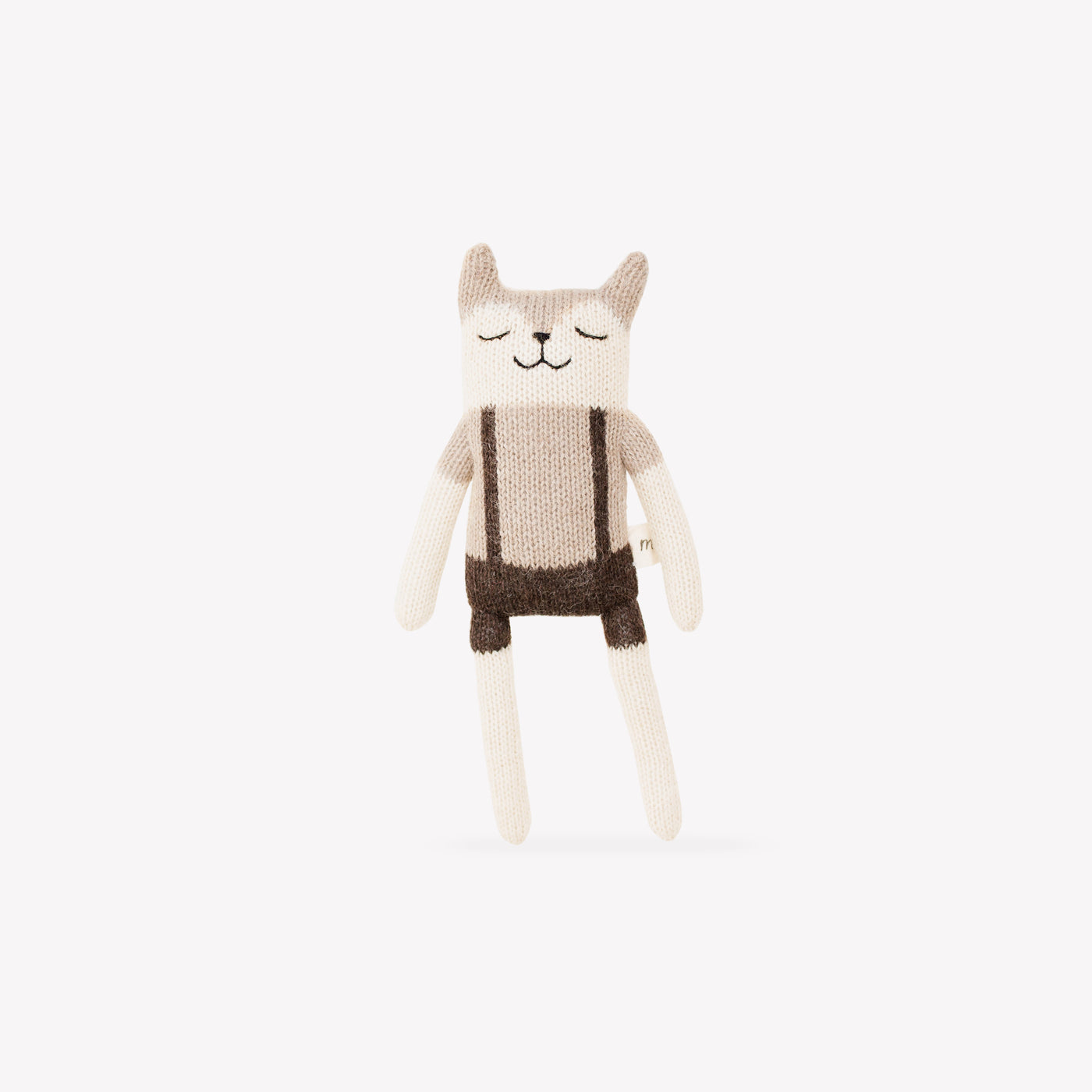 Fawn Knit Toy with Overalls