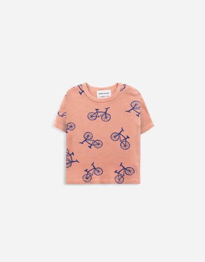 short sleeved t-shirt with bicycle design