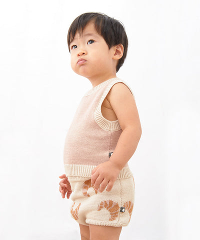 Vest and Bloomers Set - Eggshell/Croissant