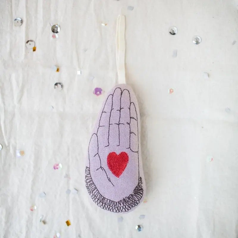 Heart in Hand - Lavender and Cotton Filled Scented Token